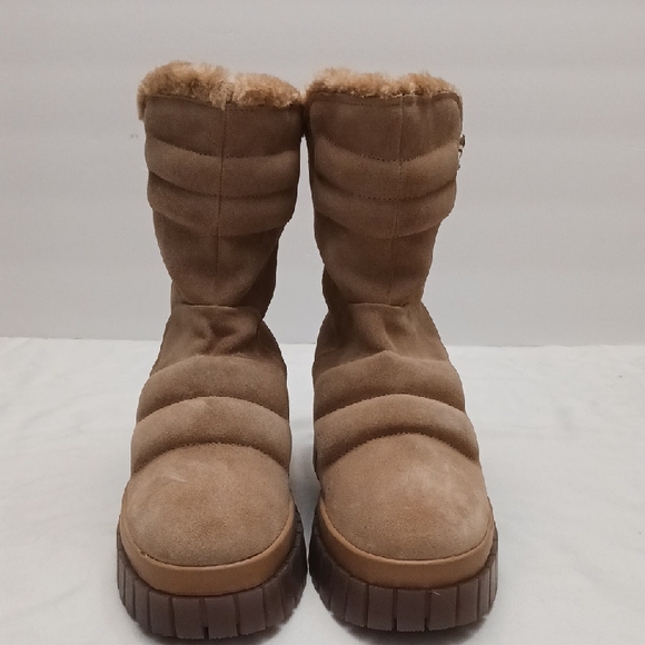 Free People Fable size 38.5 (US 8.5) women's leather sand tan winter boots. - Picture 1 of 17